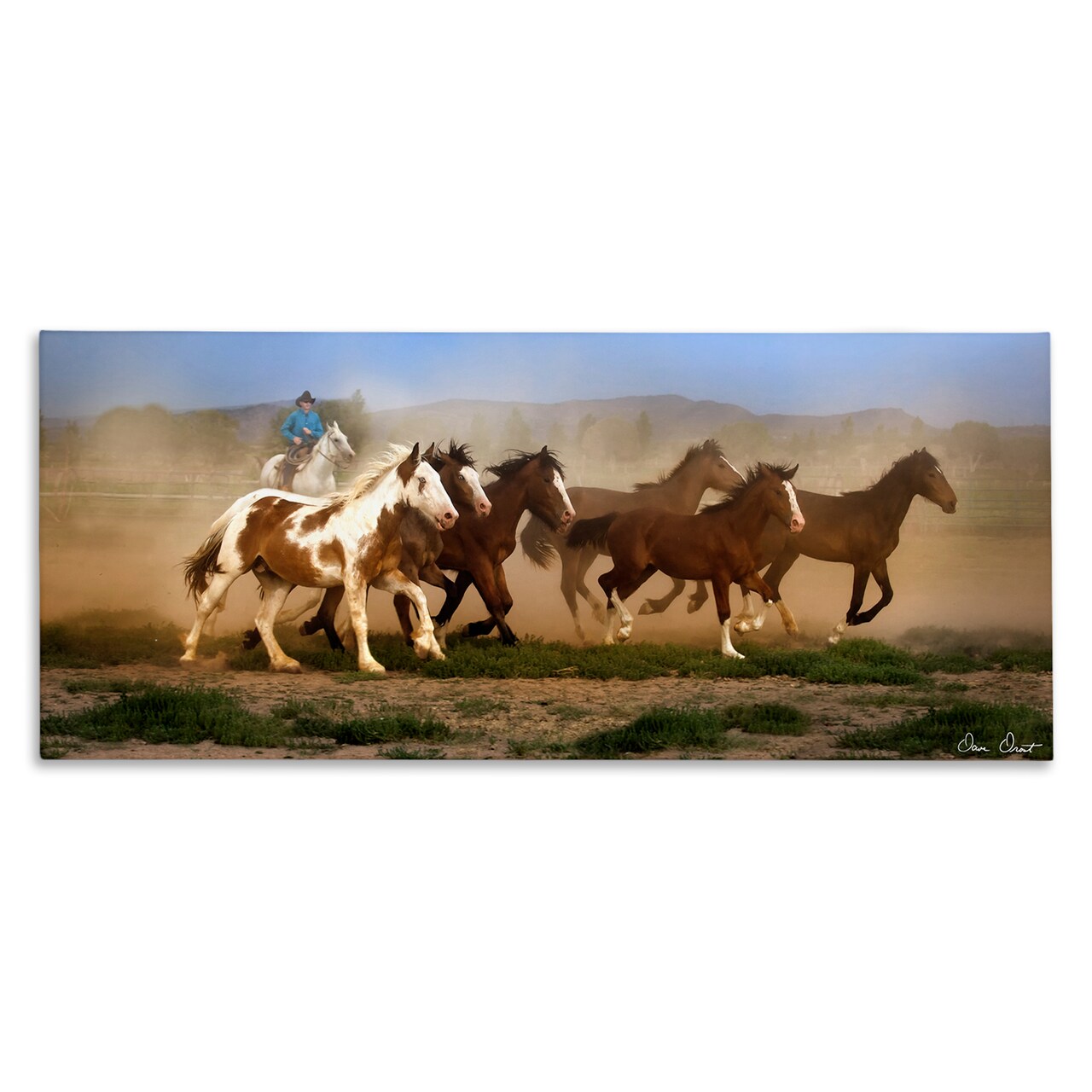Stupell Industries Trotting Horses & Cowboy Canvas By David Drost